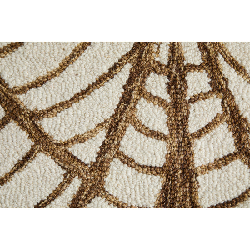 Wallace Modern Ikat White Area Rug, Rectangle 2' x 3'