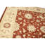 Hand Knotted Wool Area Rug in Rust And Ivory