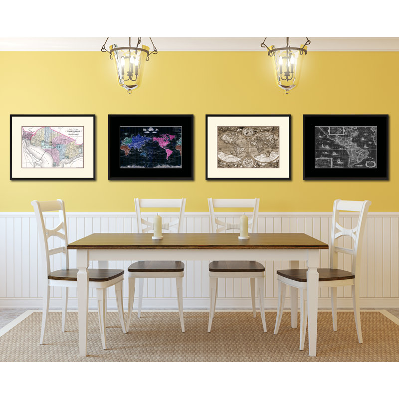 Washington DC, carte antique, art mural, 16 x 21, H 16 po x l 21 po