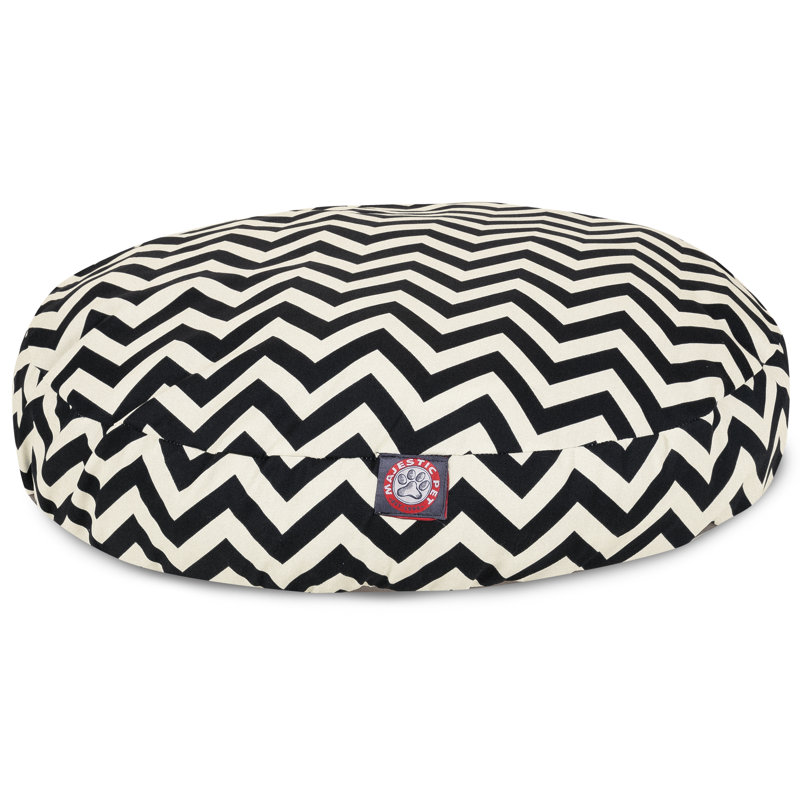 Coussin Zig Zag, Moyen (l 36 po x P 36 po x H 5 po), Noir