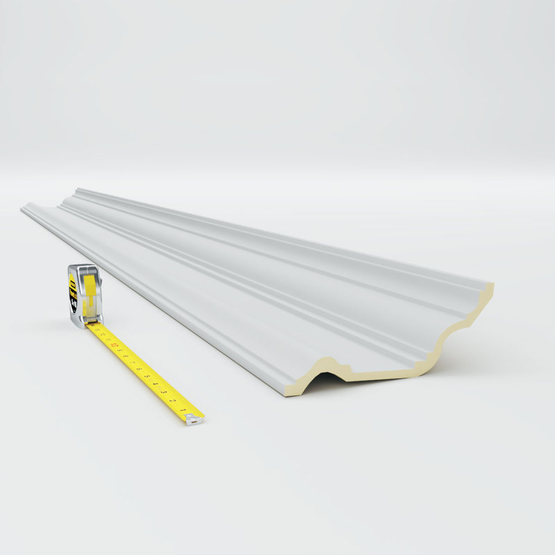 Primed White Polyurethane Traditional Crown Moulding 9" x 12"