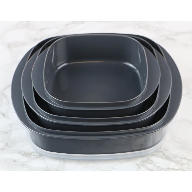 Ensemble de 3 contenants alimentaires Argelis, Gris