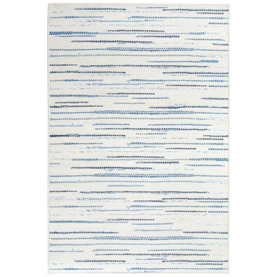 Tapis bleu lavable Elwood