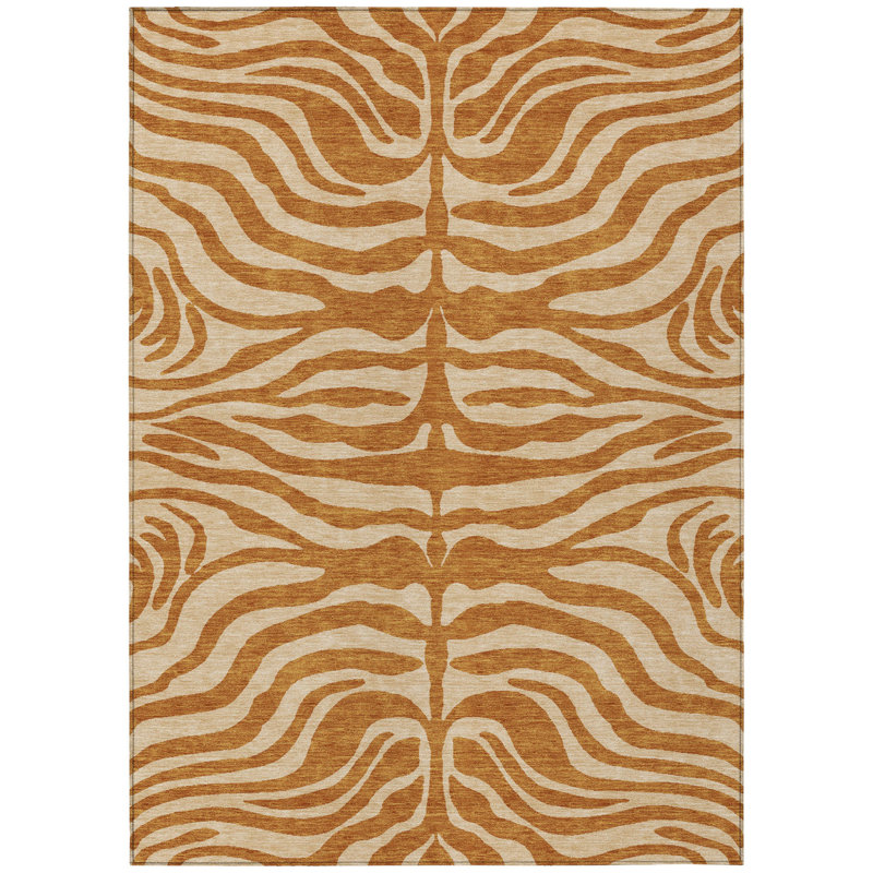 Tapis intérieur lavable en cuivre 3 pi x 5 pi