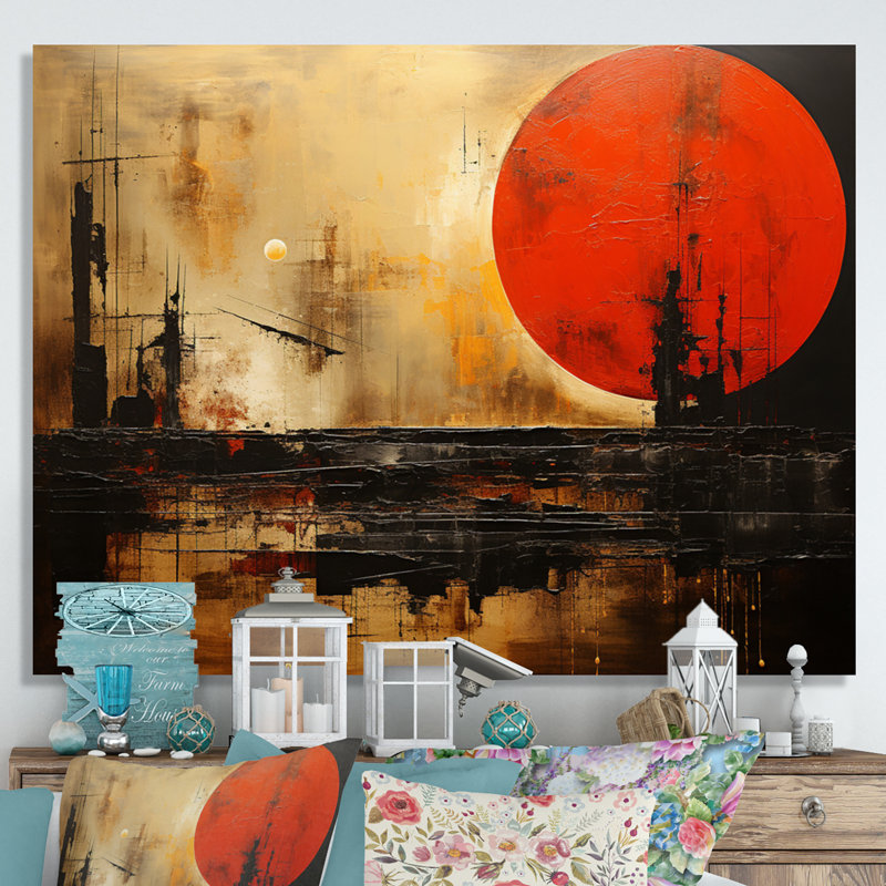 «China Art Dynastic Echoes I» - reproduction, H 24 po x l 32 po, Toile tendue