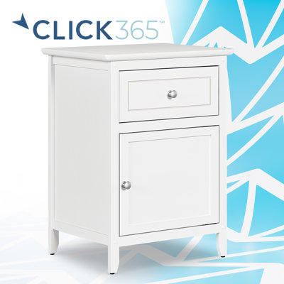 ClickDecor Alcott Side Table with Single Drawer and Storage Cabinet