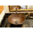 15" Medium Round Vessel Hammered Copper Sink
