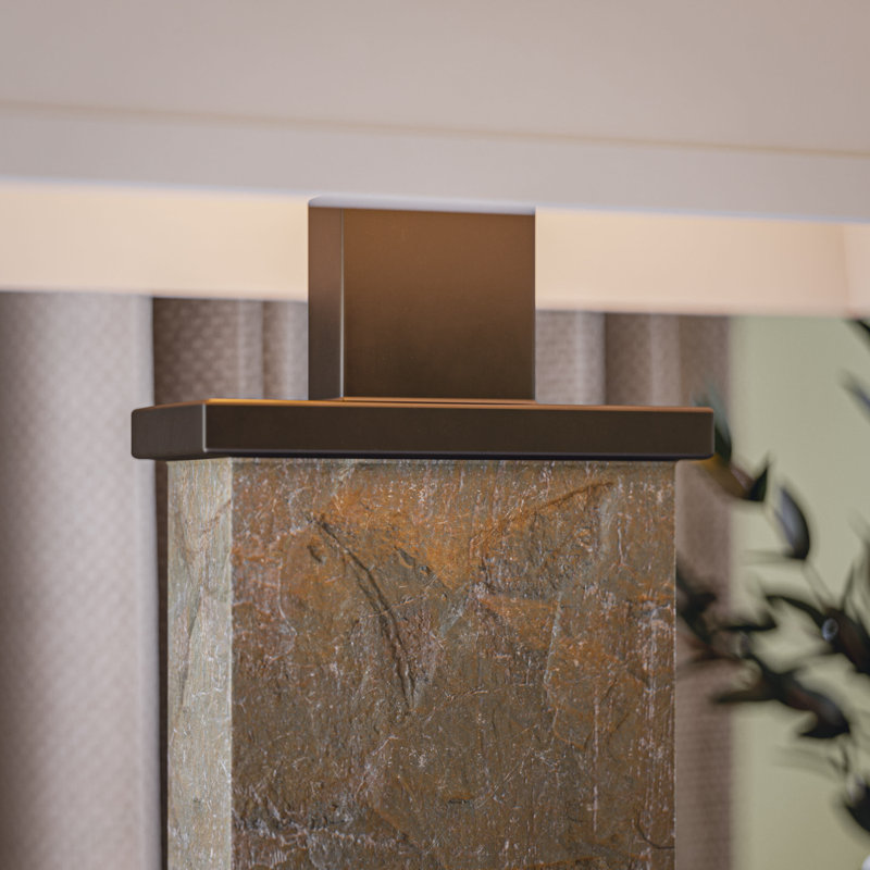 Hanover Natural Slate Table Lamp - Black