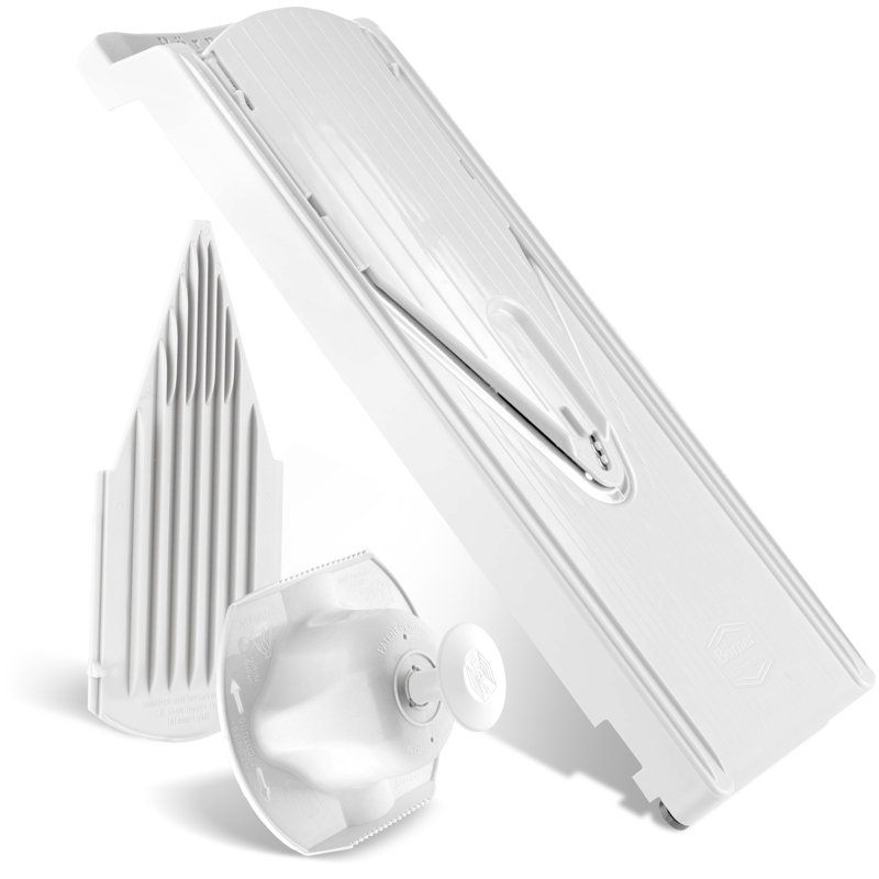 Mandoline Borner V-3 Trend, ensemble de base, blanc, Blanc