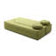 Canapé-lit pliant 2 en 1 avec oreiller, futon convertible 2 places, canapé de sol en lin et coton pour salon, chambre d'amis, bureau et appartement, vert