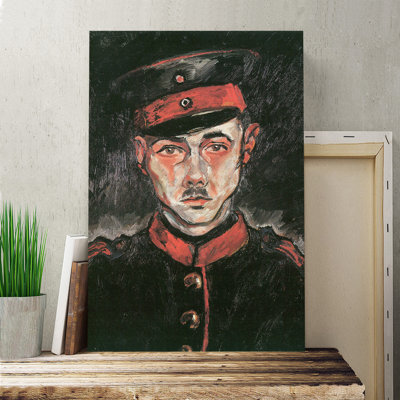 Self Portrait as a Soldier by Walter Gramatte - Wrapped Canvas