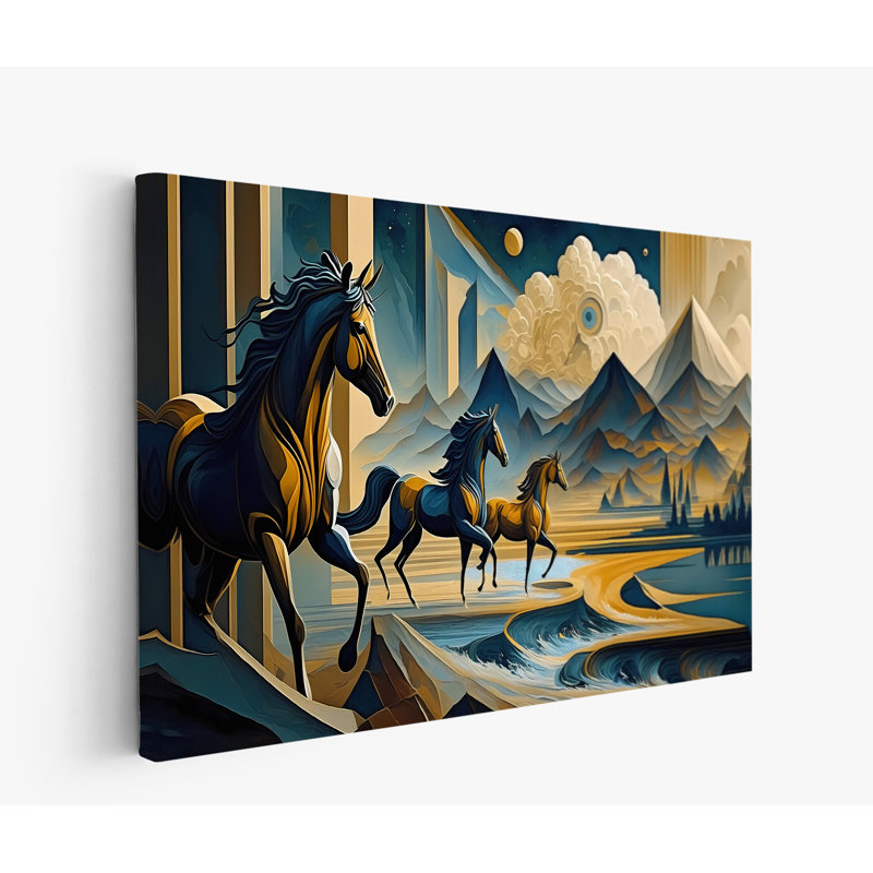 Galloping Through The Dreamscape, 20" H x 30" W