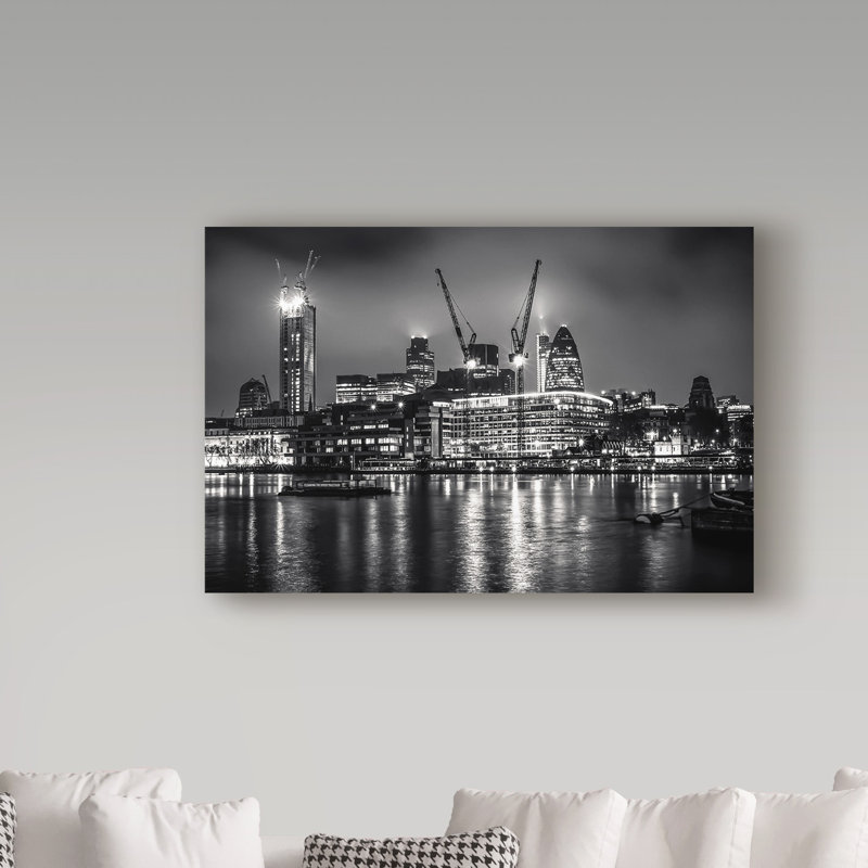 Dyara «Industrial Cityscape», reproduction de photo sur toile tendue, H 12 po x l 19 po x p 2 po