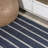 Rand Distressed Ticking Stripe Machine-Washable Navy/Gray Rug-1470393841