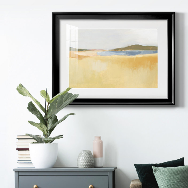 Ocre bord de mer I, reproduction encadrée de qualité supérieure - prête à être accrochée, H 30,5 po x l 42,5 po x P 1 po