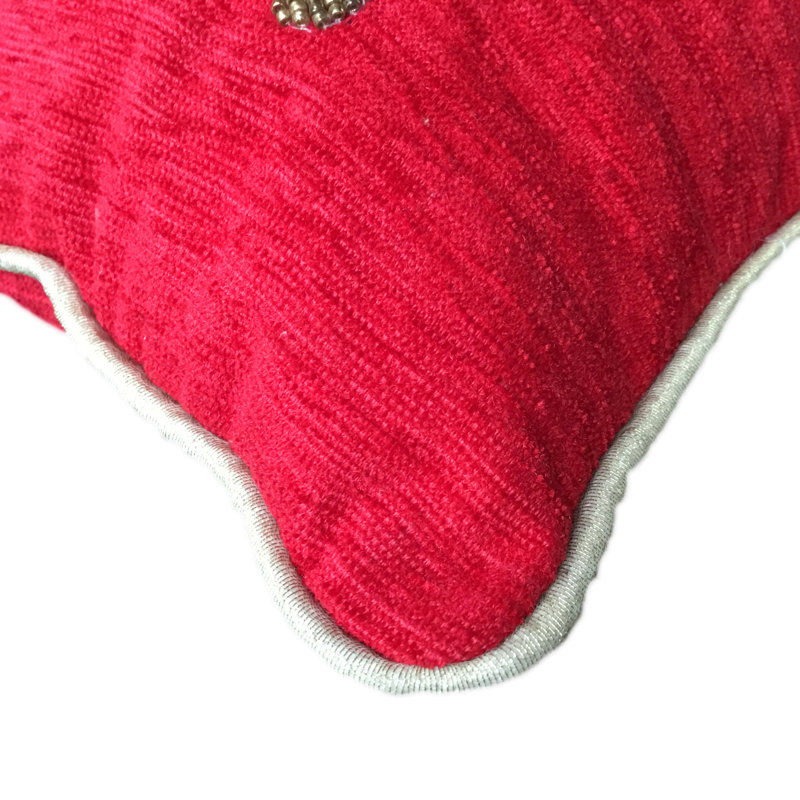 Rectangular Cushion, Red/Hugs