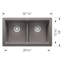 Vintera SILGRANIT 33" L X 19'' W Double Bowl Farmhouse Sink-55644557