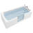 Ella Laydown 32"x72" Soaking Walk-In-Bathtub Right Drain, 5 Piece Fast Fill Faucet-116486120