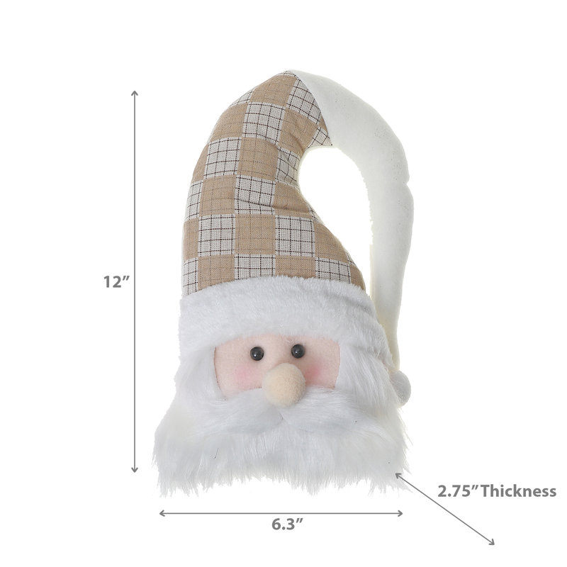 Tête de peluche Santa 12 po - ensemble de 2