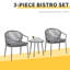 Ensemble bistro 3 pièces en rotin, ensemble de conversation de jardin