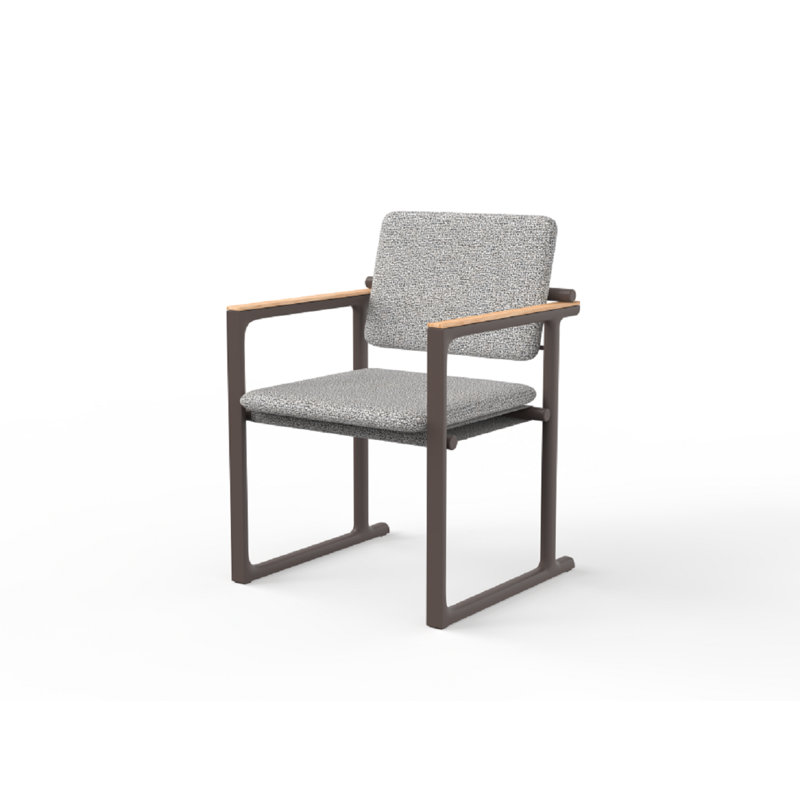 Outdoor Dining Armchair, Gray