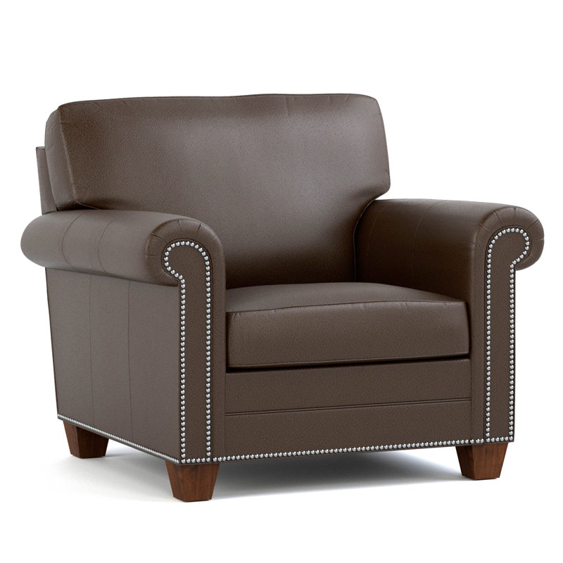 Baldwin Club Chair, Weston Fudge Genuine Leather