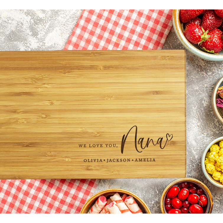 Love You Mom Personalized Cutting Board - Personalized Cutting
