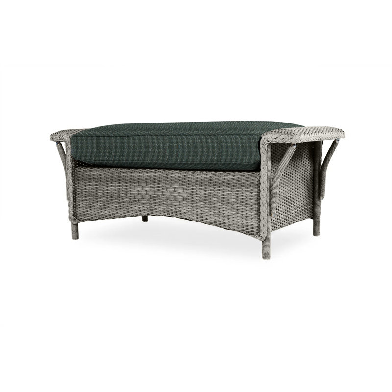 Nantucket Outdoor Ottoman, Demo Mist, Pewter