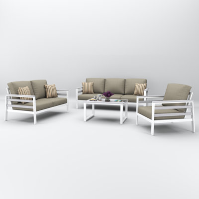 Townsend 4 Person Seating Group With Sunbrella Cushions