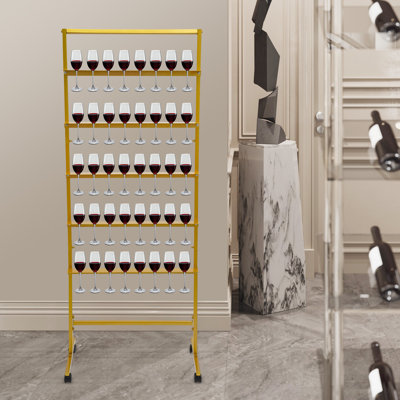 5-Tier Metal Champagne Wine Glass Display Stand