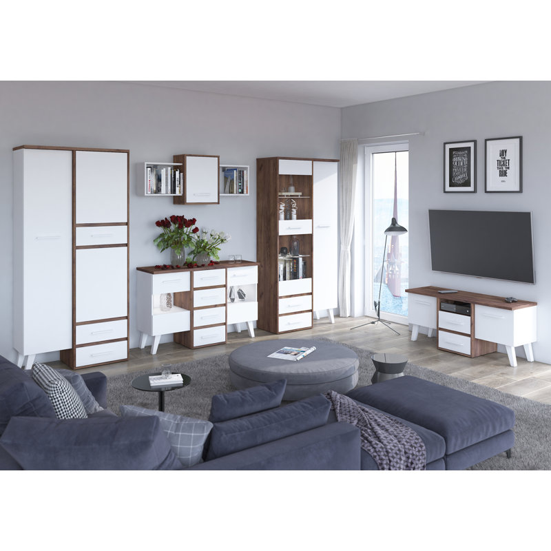 Prine 2 Door Manufactured Wood Wardrobe, Tobacco