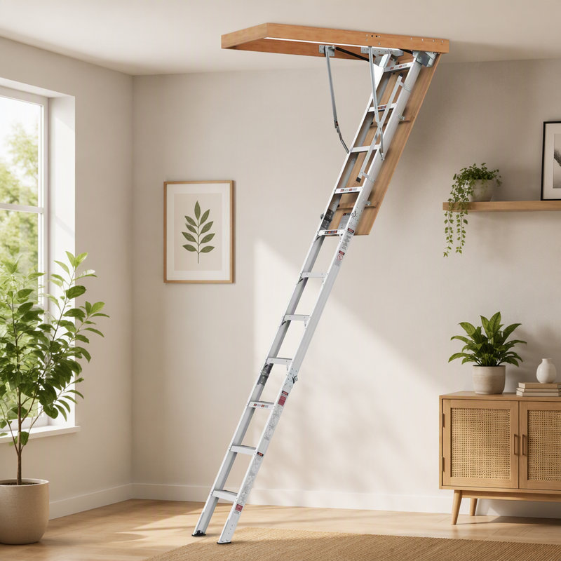 - Step Lightweight Folding Attic Ladder
