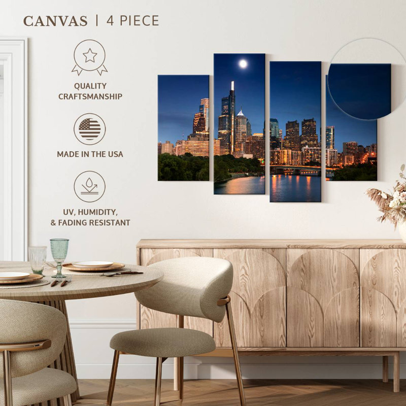 Nicci Moon Over Philadelphia, 27" H x 43" W