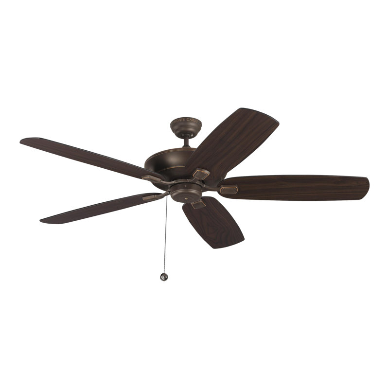 60'' Ceiling Fan, Roman Bronze with Brown Blades