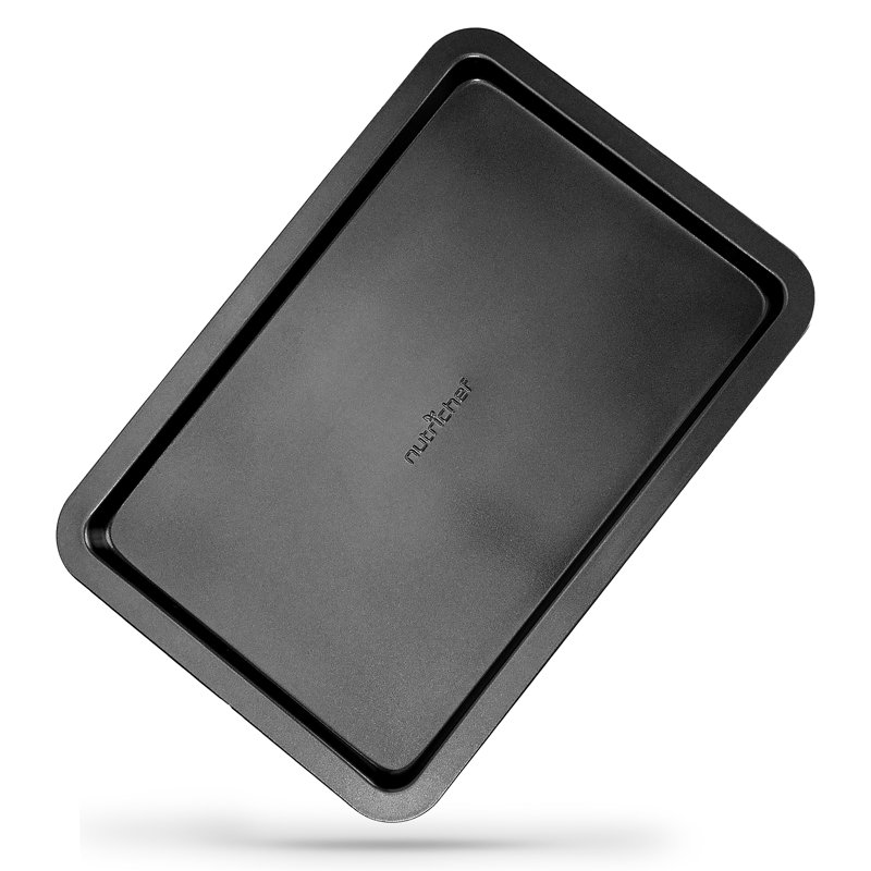 Plaque à biscuits antiadhésive de 15 po de qualité commerciale en métal au carbone de qualité commerciale gris moyen, compatible avec le modèle NCBS10S