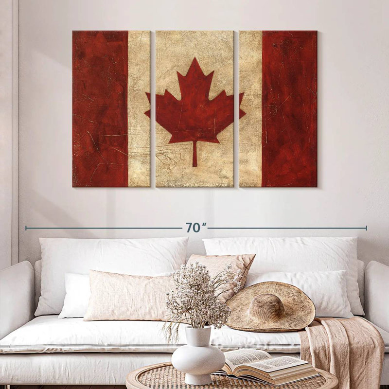 Drapeau canadien rétro Borges, H 32 po x l 50 po