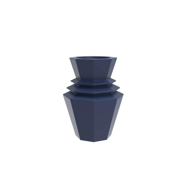Origami - Hinoki Planter, Blue, 31.5" H x 20.25" W x 20.25" D