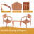Ensemble de conversation 3 pièces en PP, 2 chaises avec table, meubles polyvalents pour l'intérieur et l'extérieur-958647918