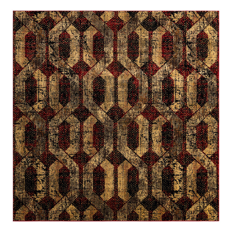 Brennin Geometric Indoor Rug, Square 7'10"
