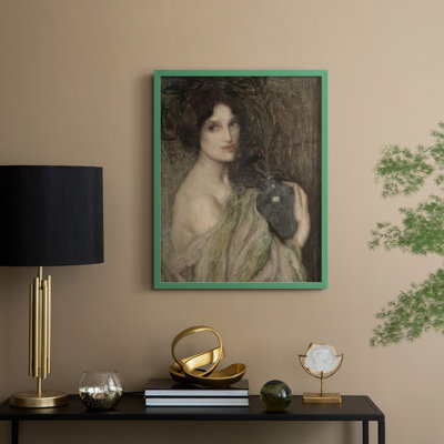 «Vintage Portrait Print LXI», reproduction encadrée - bois massif