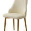 Chaise de salle à manger avec pieds en métal et cuir PU (ensemble de 2)