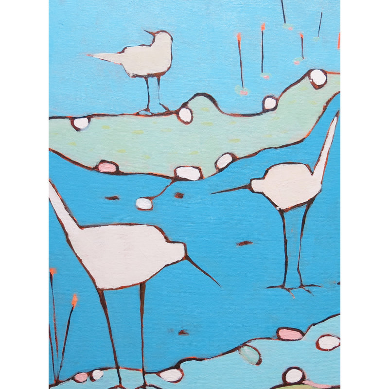 Trois aigrettes par Phyllis Adams, H 21,25 po x l 17,25 po x P 0,875 po