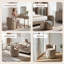 Velvet Swivel Accent Chair With Footstool-636973596