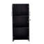 Armoire de rangement verrouillable de 49,2 po de hauteur avec 3 tablettes et pieds de nivellement réglables Saravia-610271707