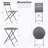 3 Pieces Patio Bistro Balcony Metail Chair Table Set-863532435