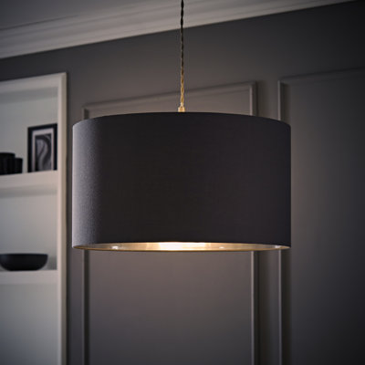 Danelis Linen Blend Drum Lamp Shade ( Slip-On ) in Grey