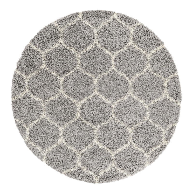 Geometric Indoor Rug, Round 5'3"