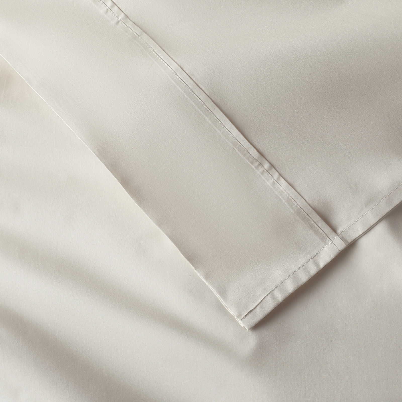 Coyer Cotton Pillowcase, Ivory, King - 2 King Pillowcases