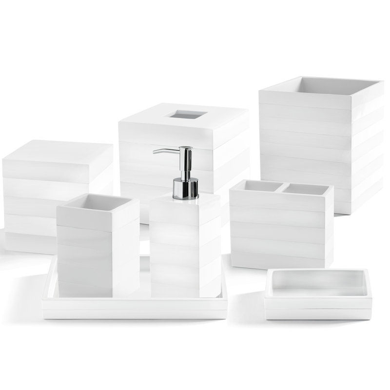White Lacquer Rectangular Plastic Soap Dish