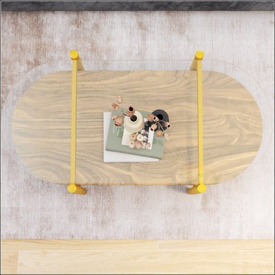 Oval Glass Coffee Table